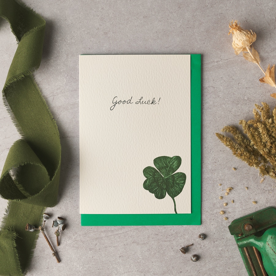 Good Luck Clover Card