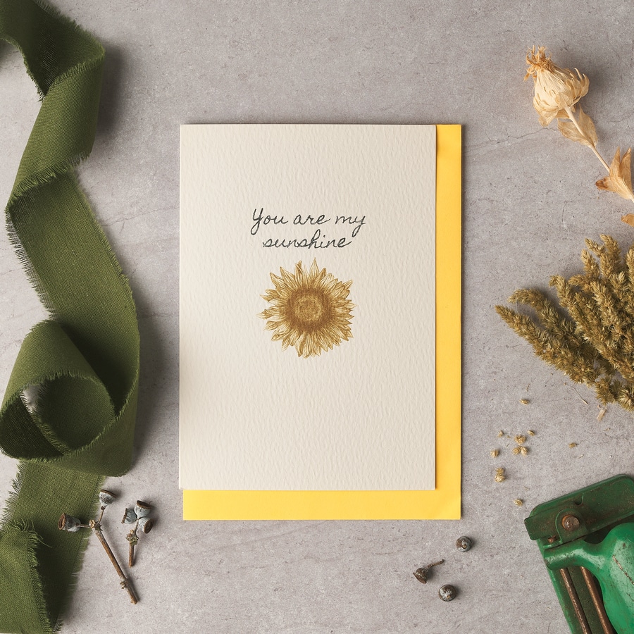 You are my Sunshine Sunflower Card