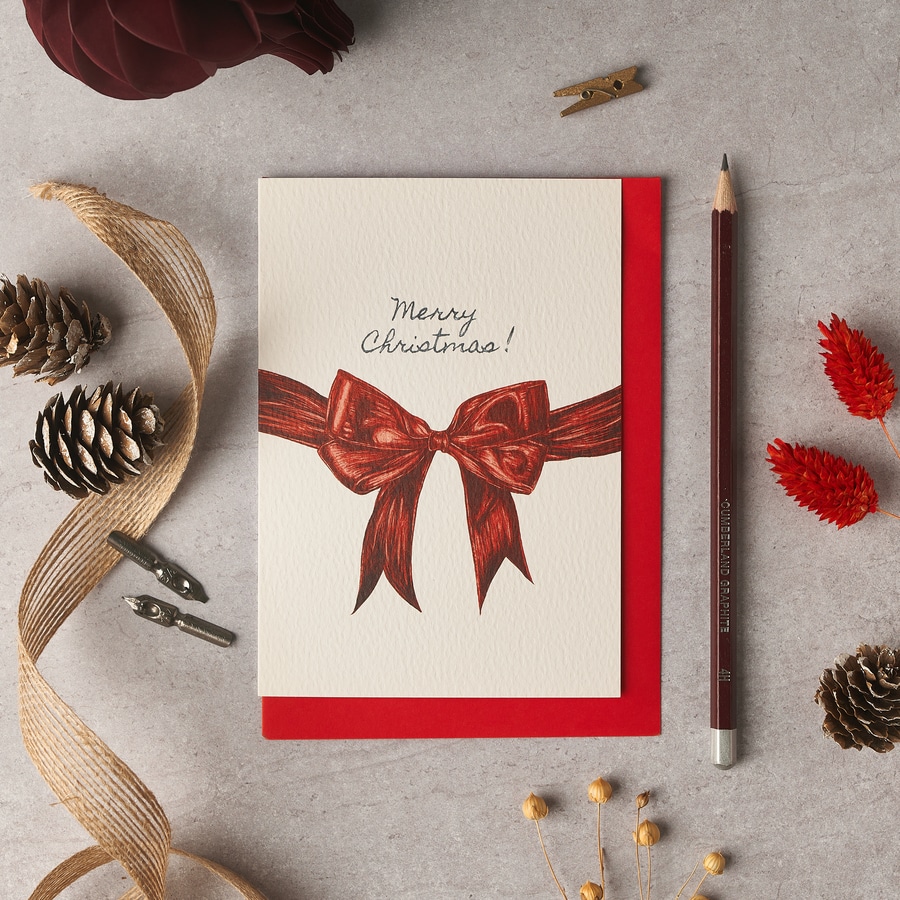 Bow Christmas Card