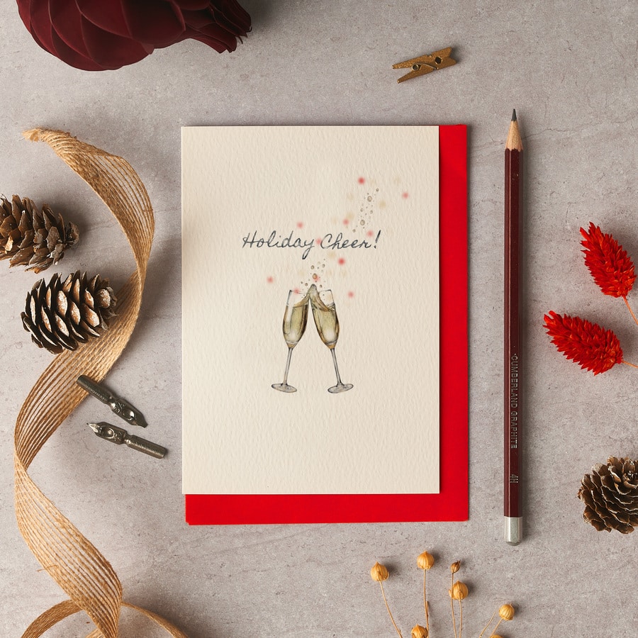 Christmas Champagne Cheer Card