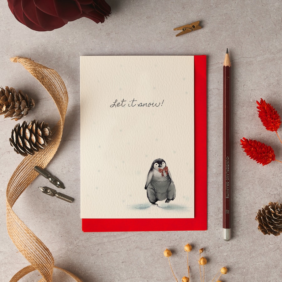 Penguin Christmas Card