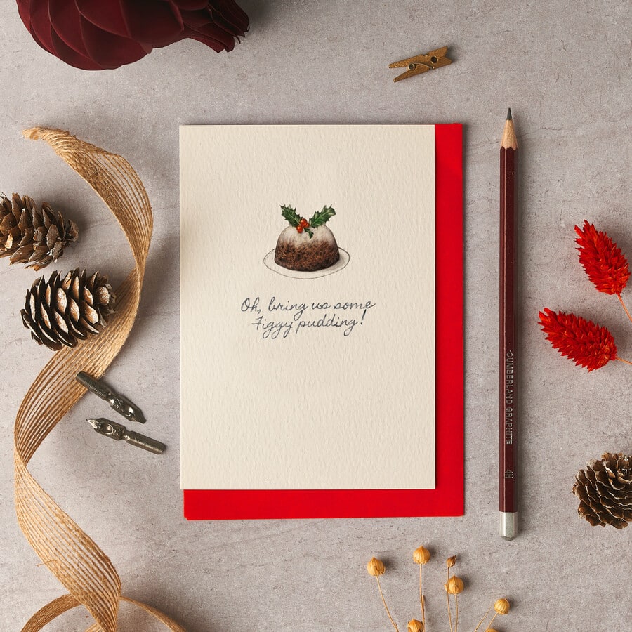Figgy Pudding Christmas Card