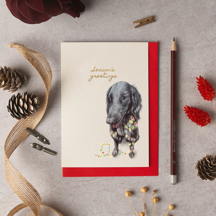 Barney Flattie Christmas Card