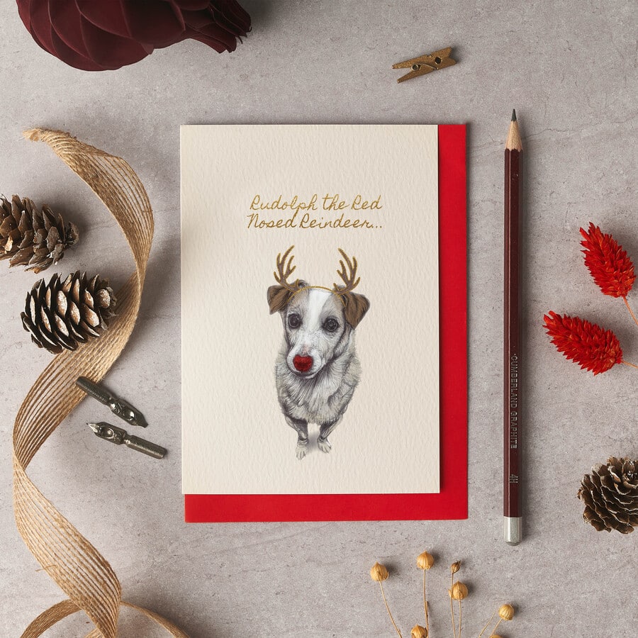Ella Jack Russell Christmas Card