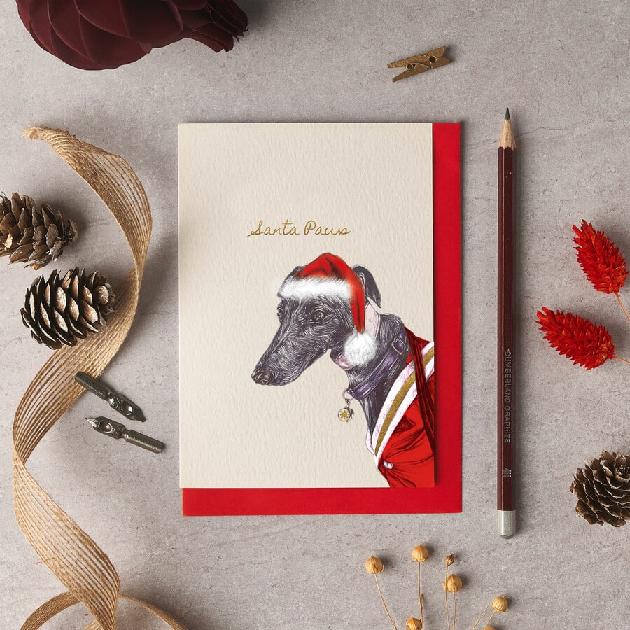 Stacey Greyhound Christmas Card