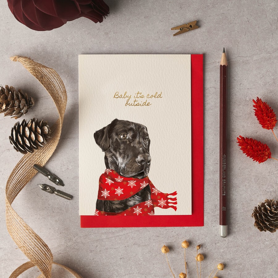 Basil Westie Christmas Card