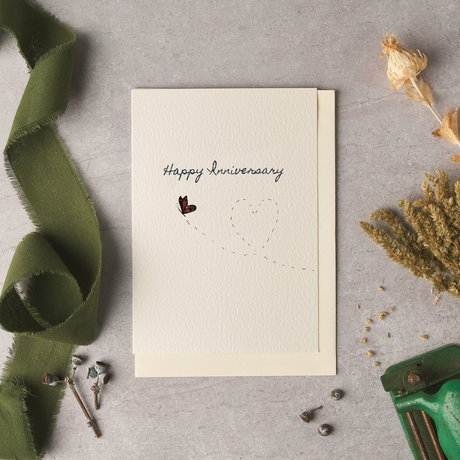 Happy Anniversary Butterfly Card