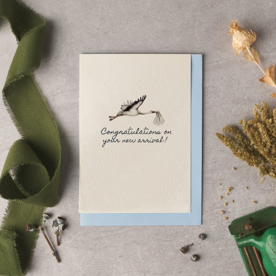 Congratulations on Your New Arrival Stork Card
