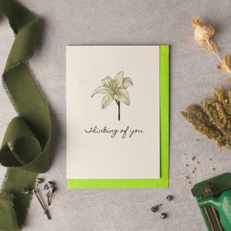 Thinking of you Lily Card