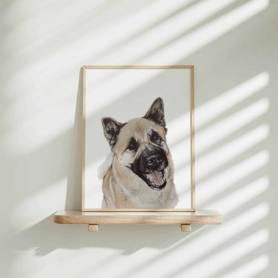 Dog Art Print - Sheru the Akita
