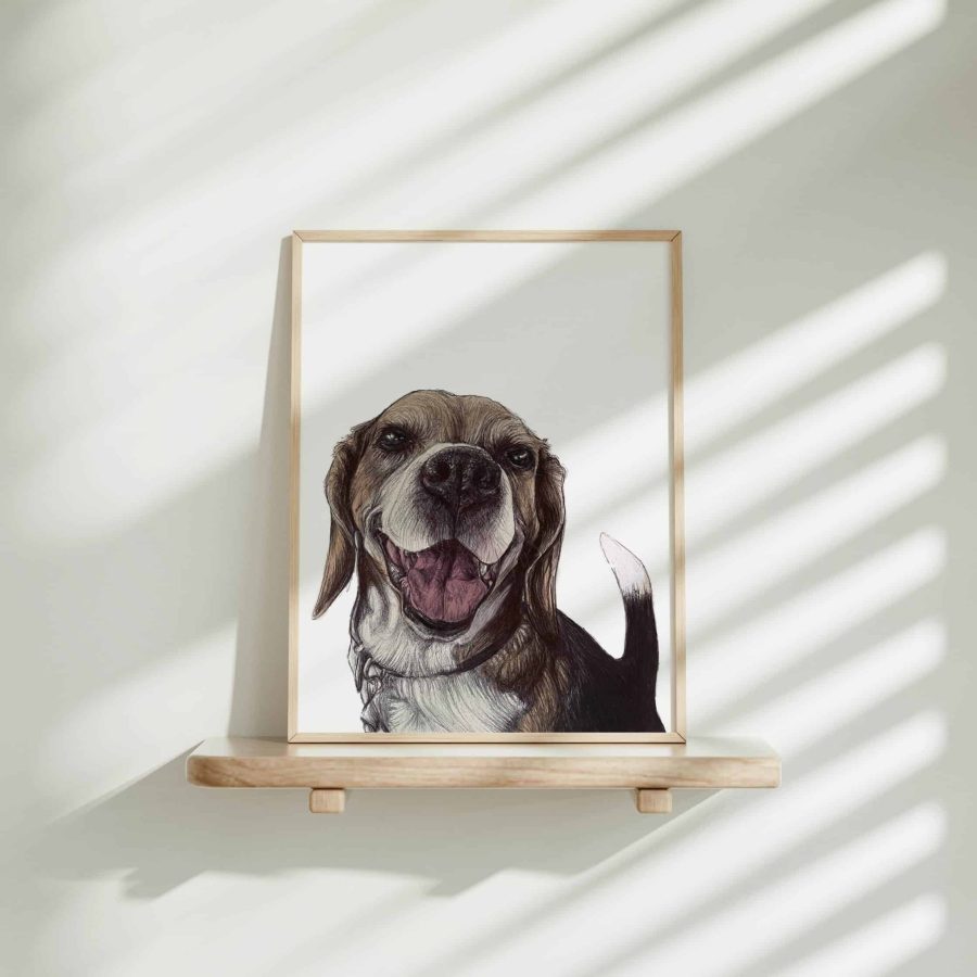 Dog Art Print - Sancho the Beagle