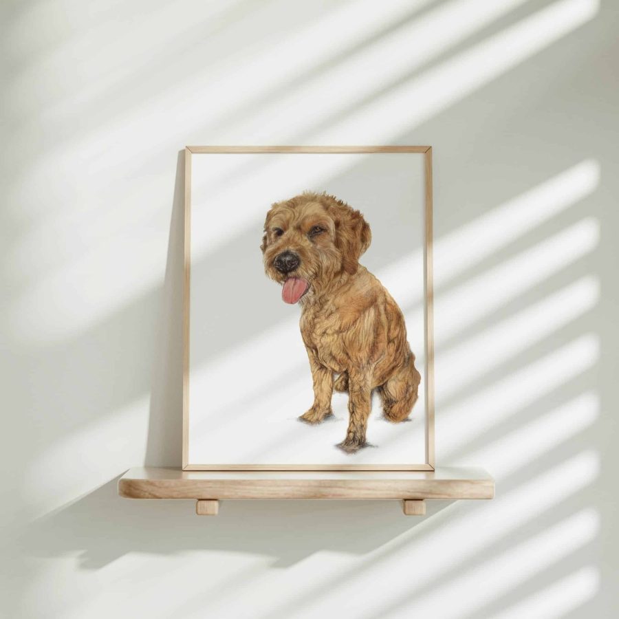 Dog Art Print - Poppy the Golden Doodle
