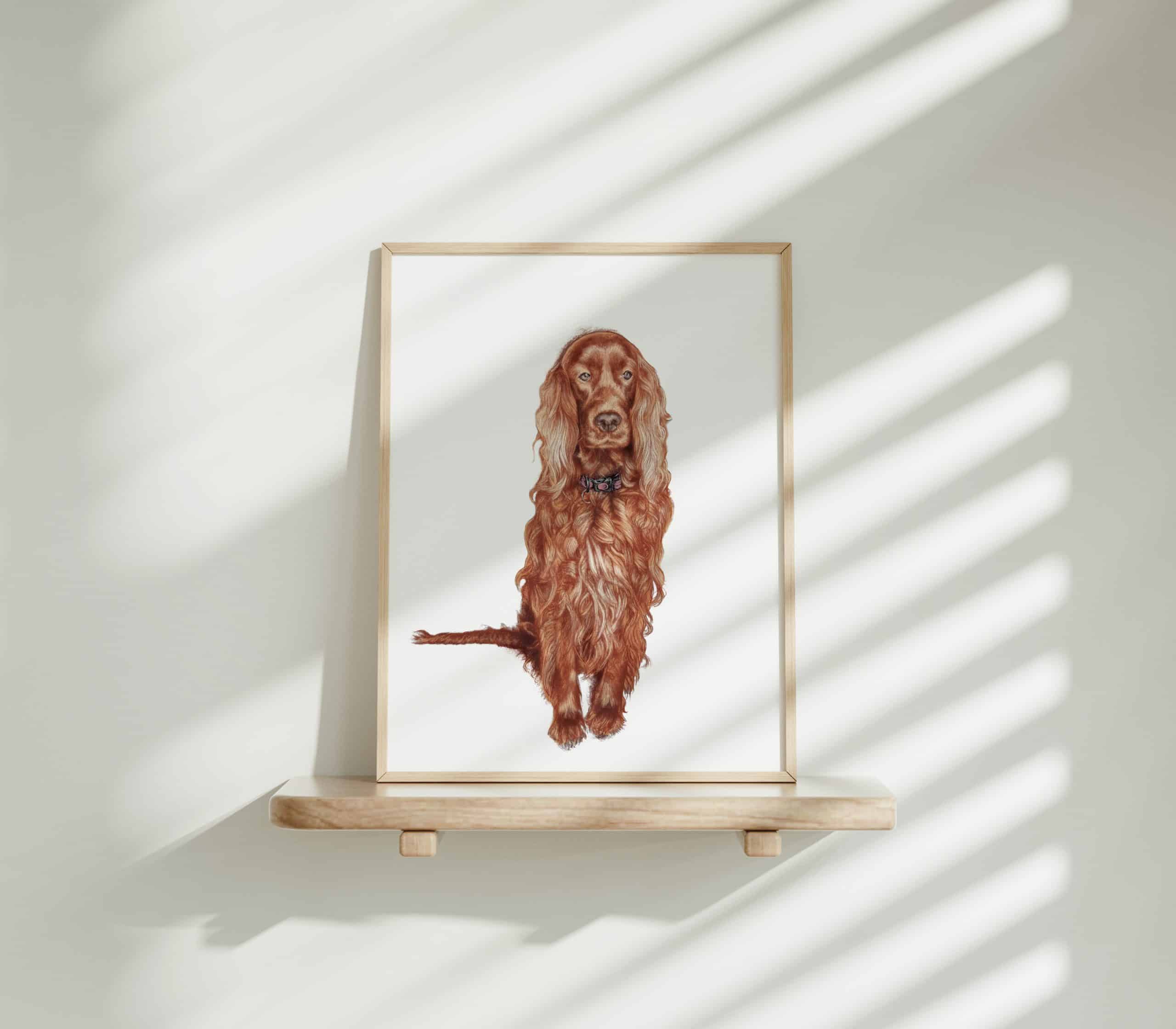 Dog Art Print - Murphy the Red Setter
