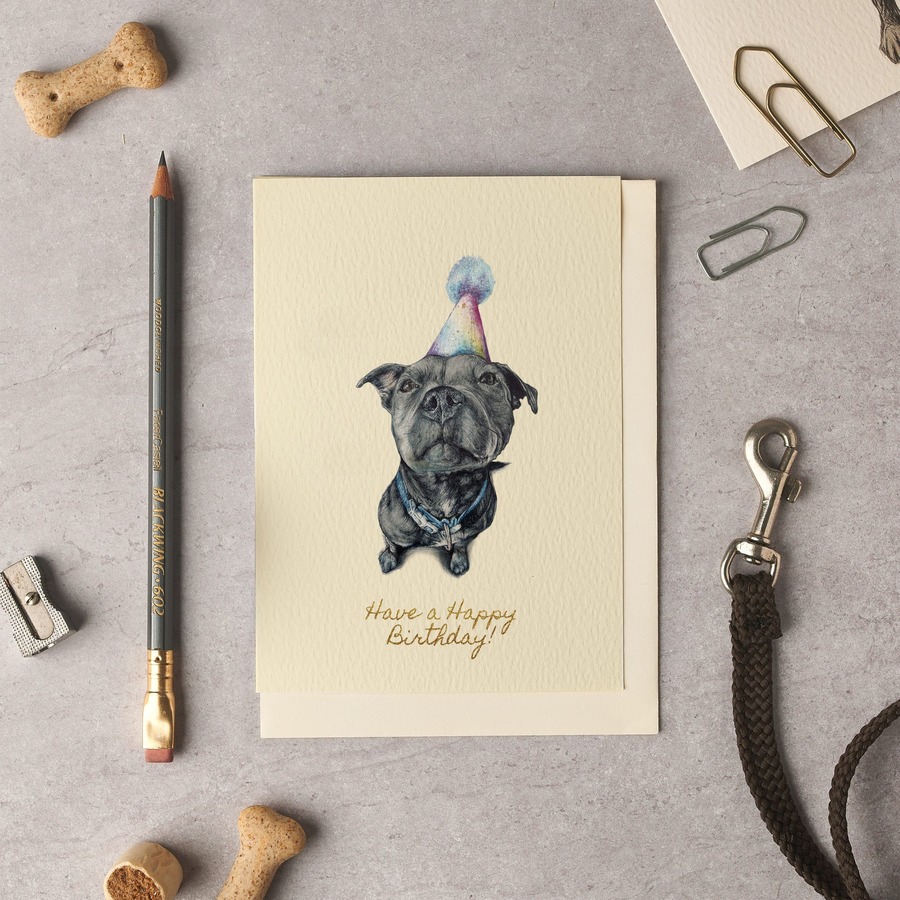 Have a Happy Birthday Staffy Card