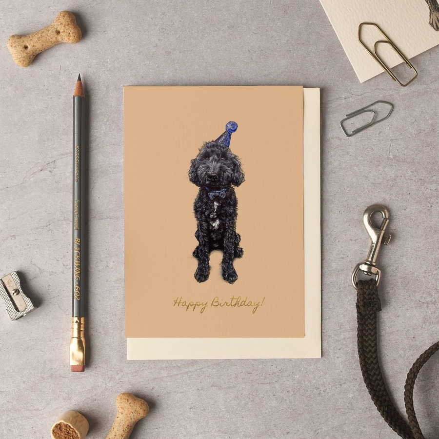 Happy Birthday Labradoodle Card
