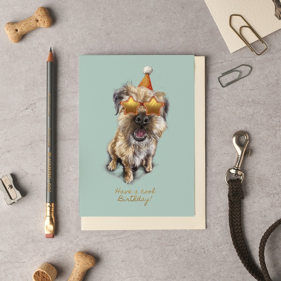 Have a cool Birthday Border Terrier Card