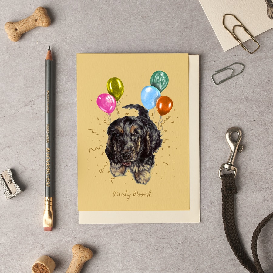 Party Pooch Spaniel Card