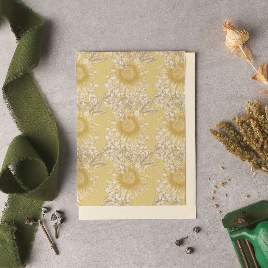 Sunflower Repeat Blank Card