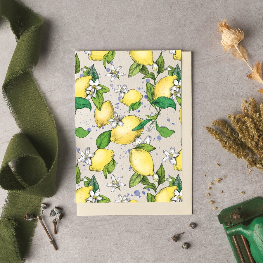 Lemon Repeat Blank Card