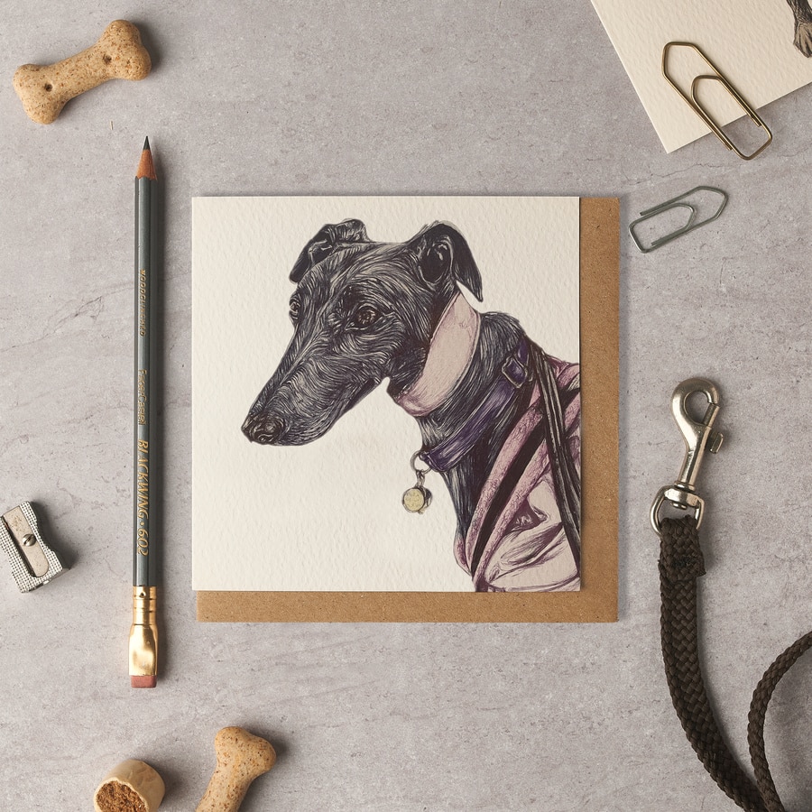 Stacey Greyhound Blank Card