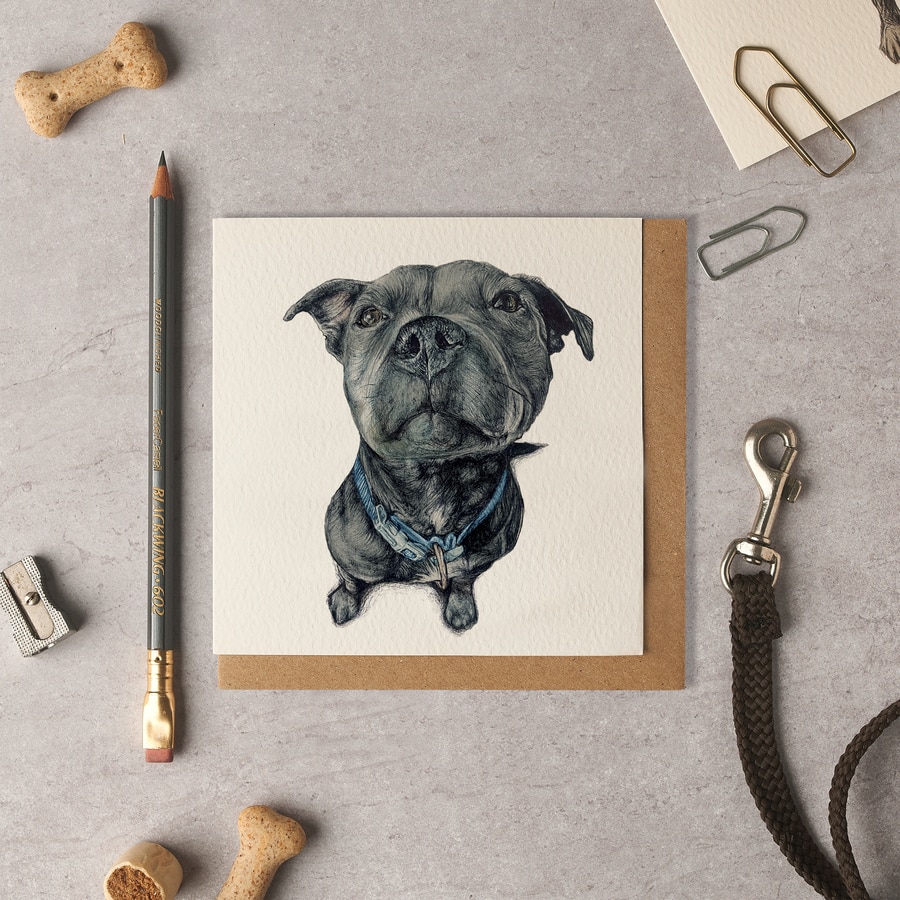 Millie Staffy Blank Card
