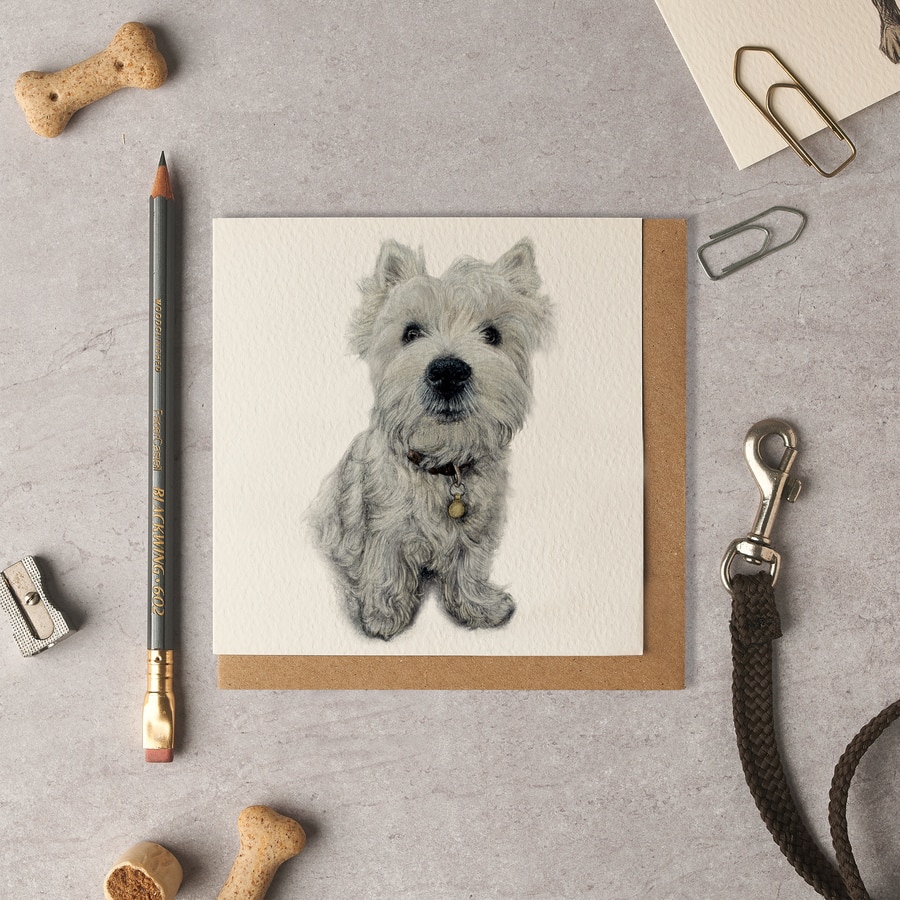 Howard Westie Puppy Blank Card