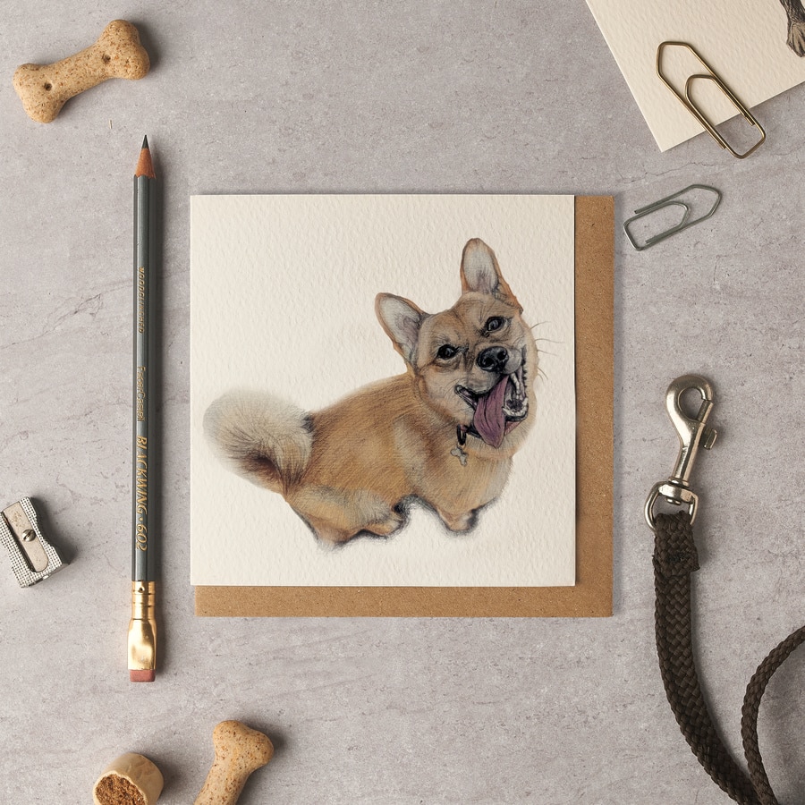 Pablo Corgi Shiba Blank Card