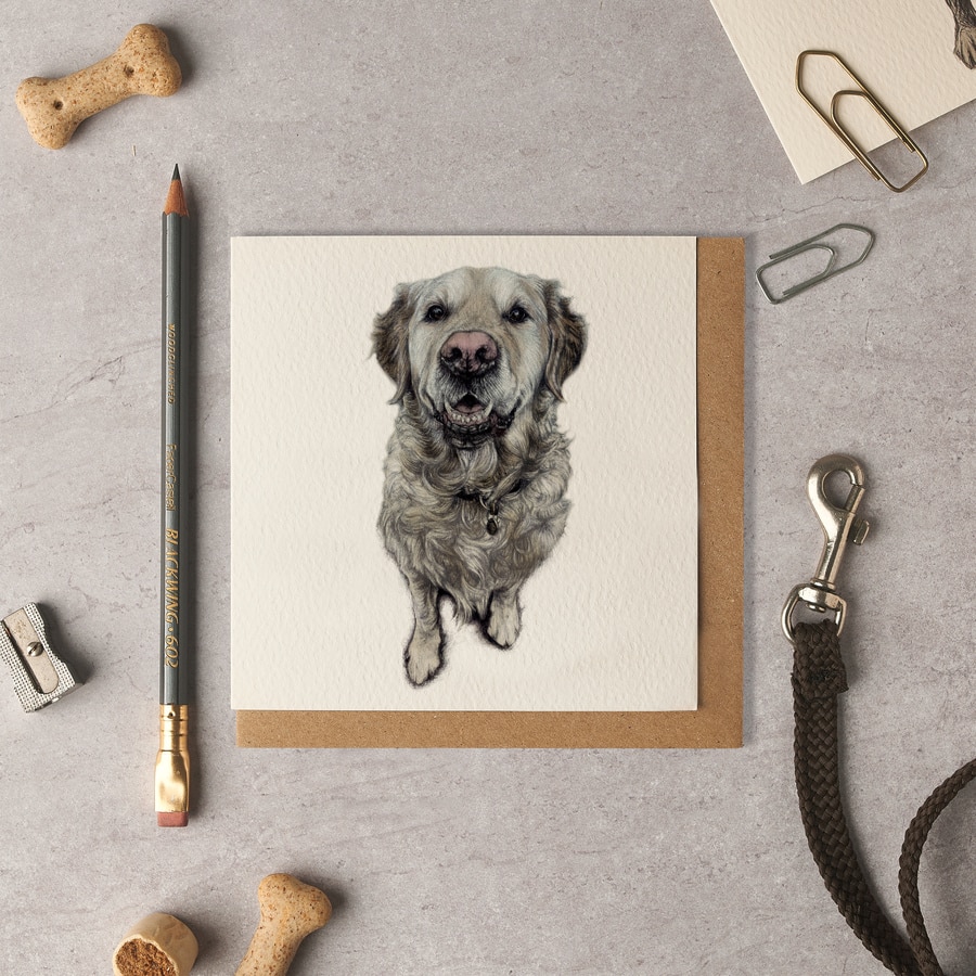 Paddy Golden Retriever Blank Card