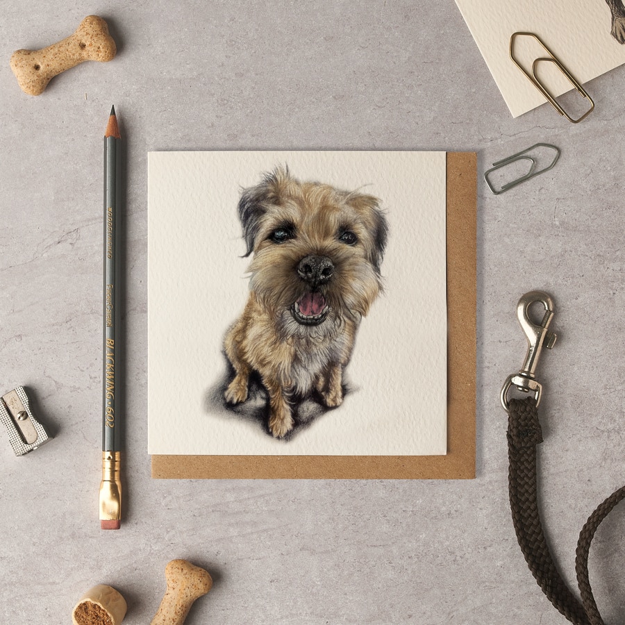Bridger Border Terrier Blank Card