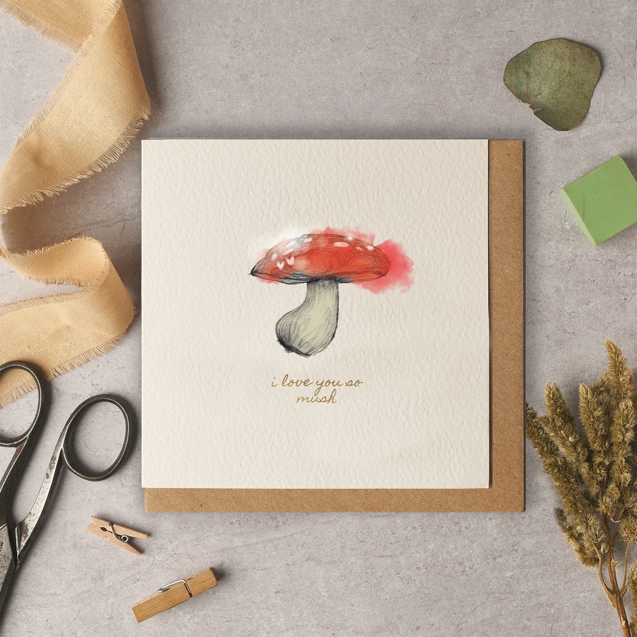 I love You so Mush Woodland Card