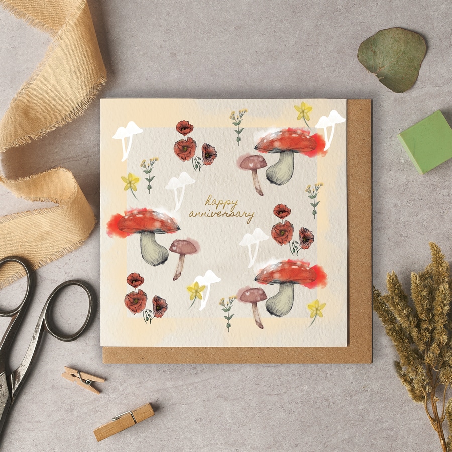 Happy Anniversary Woodland Card