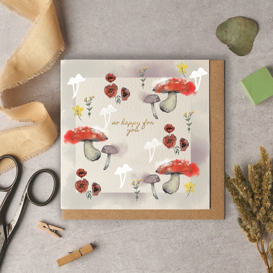 So Happy for You Woodland Card