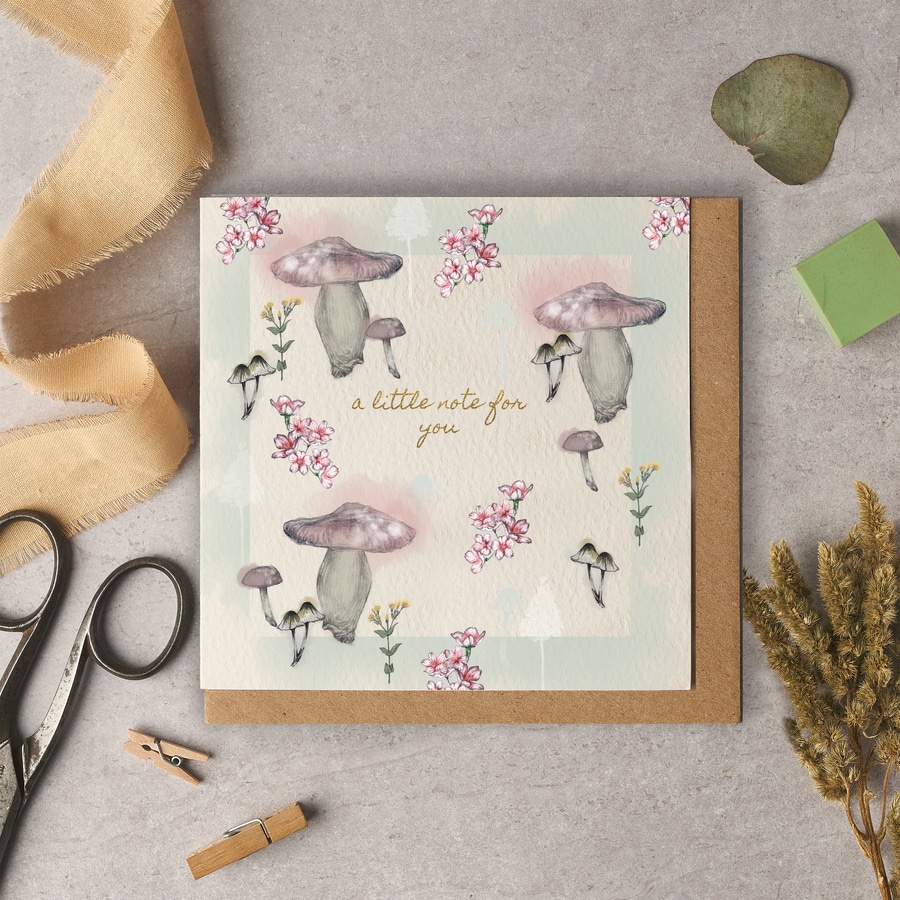 A Little Note for You Woodland Card