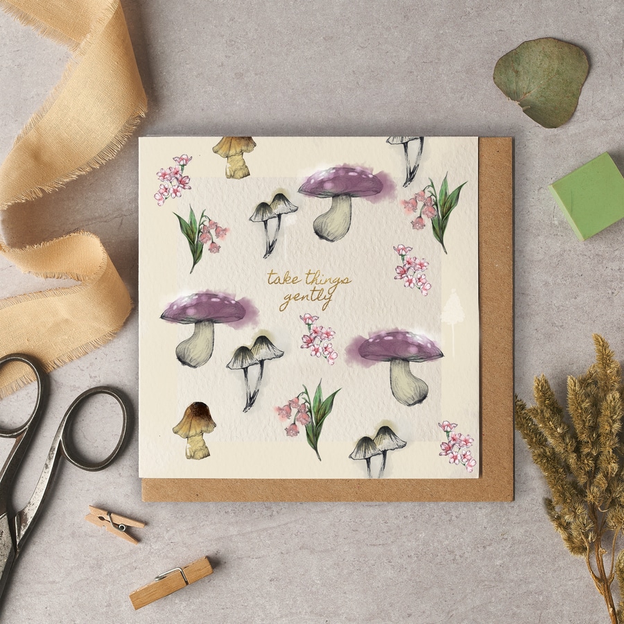 Take Things Gently Woodland Card