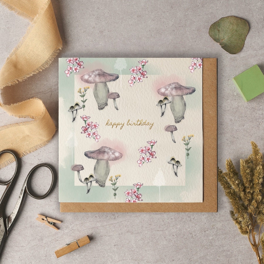 Happy Birthday Woodland Card