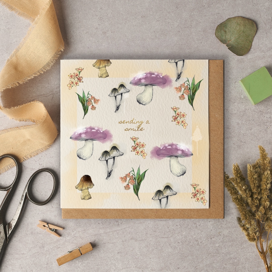 Sending a Smile Woodland Card