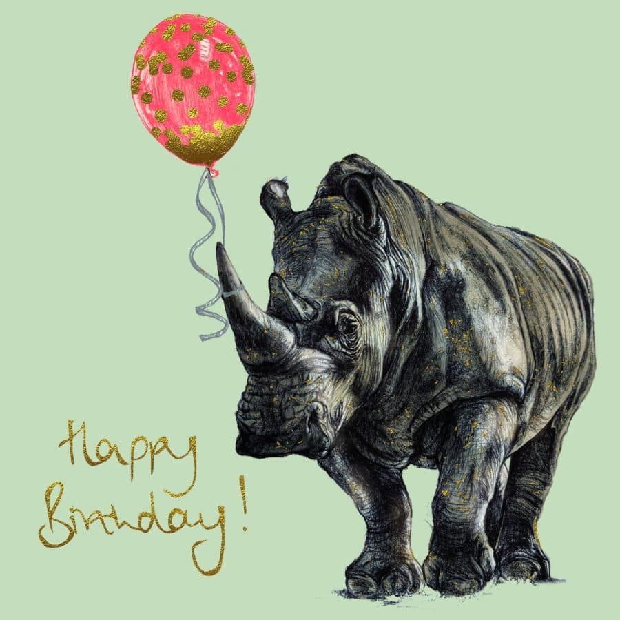 Happy Birthday Rhino Card