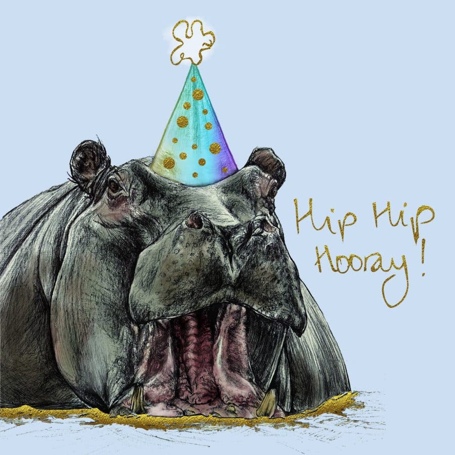 Hip Hip Hooray Hippos Card