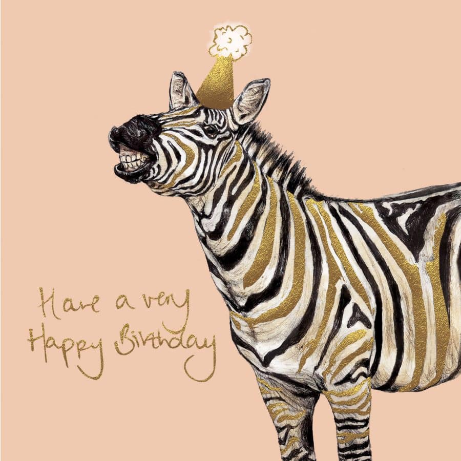 Have a Very Happy Birthday Zebra Card