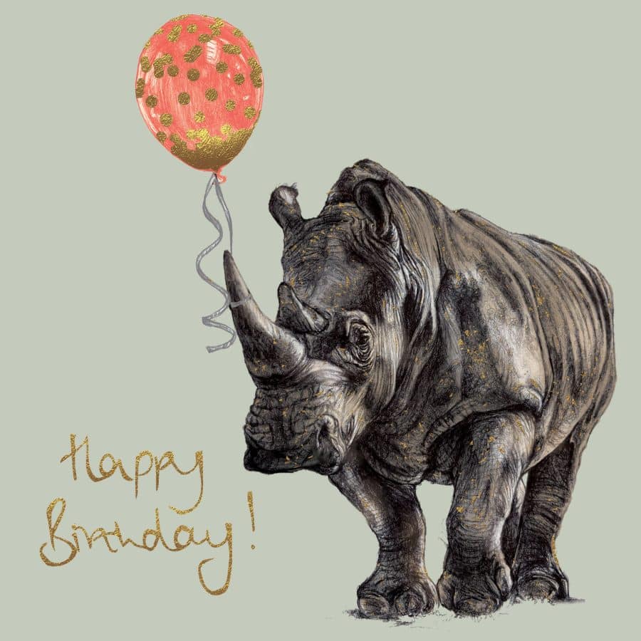 Happy Birthday Rhino Card